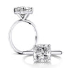 Jolics 3ct Cushion Cut Solitaire 925 Sterling Silver Ring - jolics