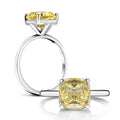 Jolics 3ct Cushion Cut Solitaire 925 Sterling Silver Ring - jolics