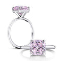 Jolics 3ct Cushion Cut Solitaire 925 Sterling Silver Ring - jolics