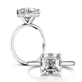 Jolics Asscher Cut Classic 925 Sterling Silver Ring - jolics