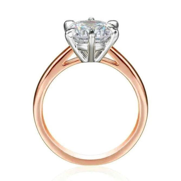 Jolics Handmade 1.5 CT Classic Round Cut Solitaire Engagement Ring - jolics