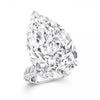 Jolics Handmade 5.0 CT Flawless Pear Cut Bypass Sterling Silver Ring - jolics