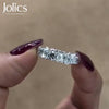 Jolics Handmade Multi Cut Sterling Silver Wedding Band JS0260SR - jolics