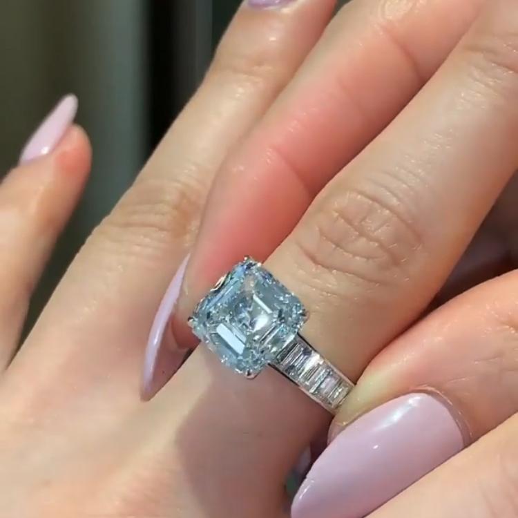 Jolics Handmade Stunning Emerald Cut Solitaire Sterling Silver Engagement Ring - jolics