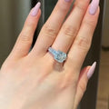 Jolics Handmade Stunning Emerald Cut Solitaire Sterling Silver Engagement Ring - jolics