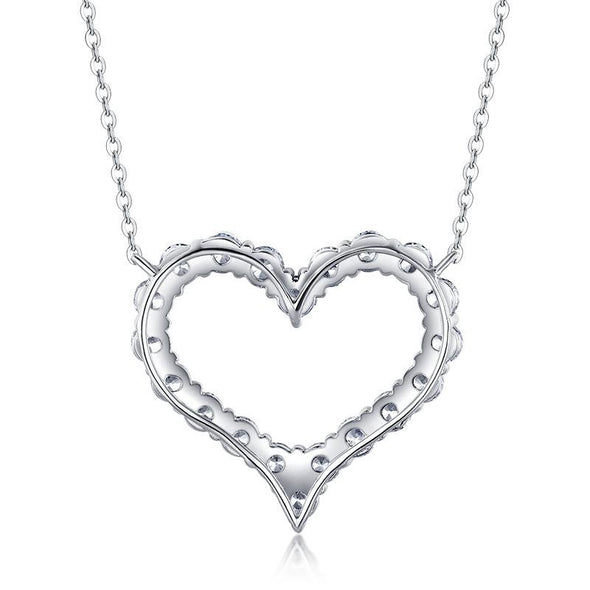 Jolics Heart Hollow Sterling Silver Pendant - jolics