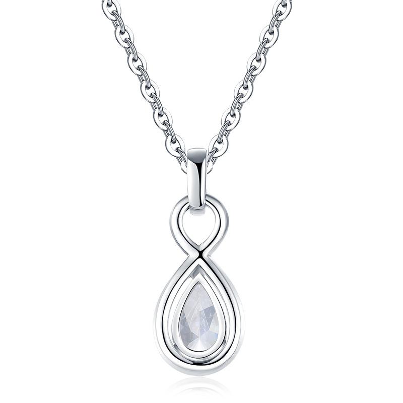 Jolics Infinity Pear Cut Pendant Necklace - jolics