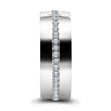 Jolics Pave Round Cut Stone Sterling Silver Band - jolics