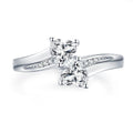 Jolics Two Stone Heart Cut Ring - jolics