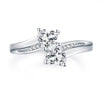 Jolics Two Stone Heart Cut Ring - jolics