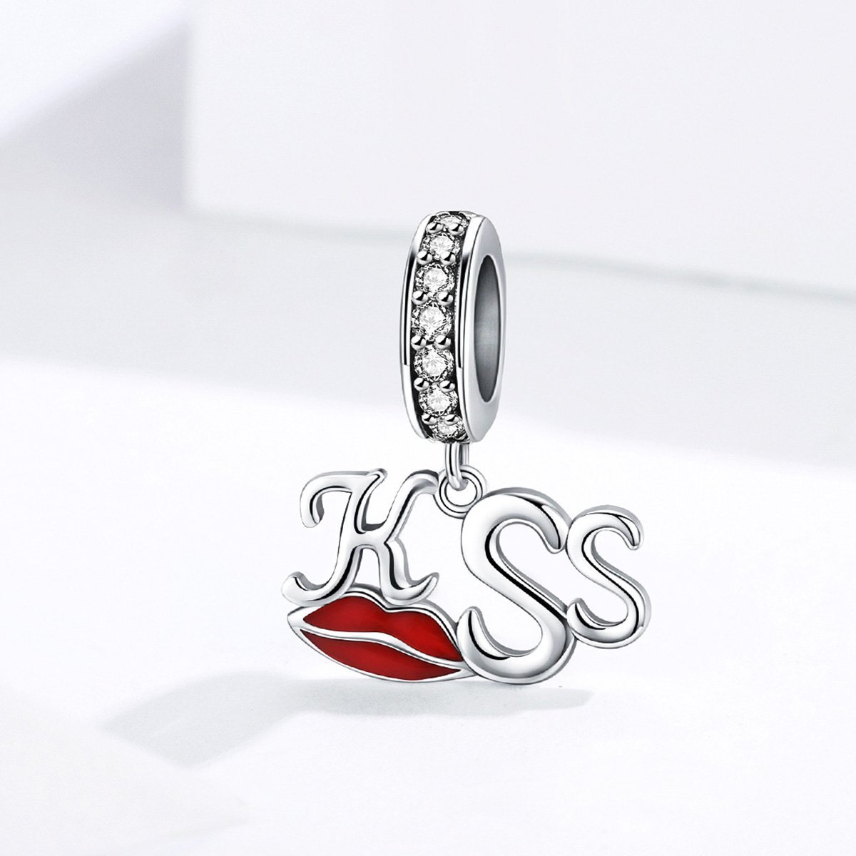 Kiss 925 Sterling Silver Dangle Charm - jolics