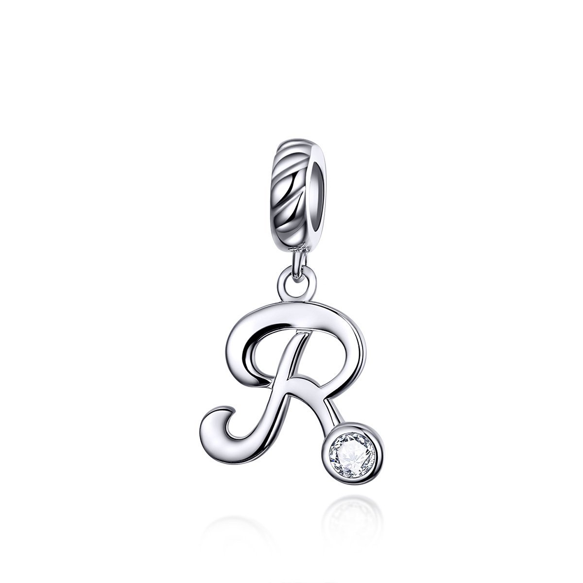 Letters Collection Initial Letter A-Z 925 Sterling Silver Charms for Bracelet - jolics