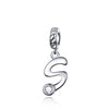 Letters Collection Initial Letter A-Z 925 Sterling Silver Charms for Bracelet - jolics