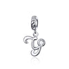 Letters Collection Initial Letter A-Z 925 Sterling Silver Charms for Bracelet - jolics