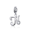 Letters Collection Initial Letter A-Z 925 Sterling Silver Charms for Bracelet - jolics