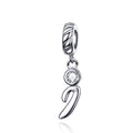 Letters Collection Initial Letter A-Z 925 Sterling Silver Charms for Bracelet - jolics