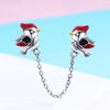 Love Bird 925 Sterling Silver Safety Chain Charm - jolics