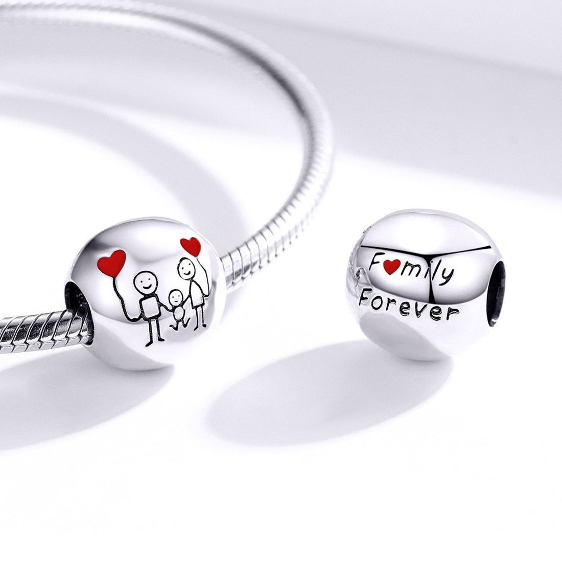 Love Family 925 Sterling Silver Bead Charm - jolics