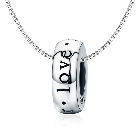 Love Forever 925 Sterling Silver Spacer Charm - jolics