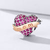 Love Mom 925 Sterling Silver Bead Charm - jolics