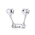 Love Pin 925 Sterling Silver Dangle Charm - jolics