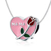 MAMA-Rose & Heart 925 Sterling Silver Charm - jolics