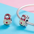 Matryoshka Doll 925 Sterling Silver Bead Charm - jolics