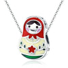 Matryoshka Doll 925 Sterling Silver Bead Charm - jolics