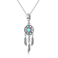 Multi Stone Dreamcatcher 925 Sterling Silver Dangle Charm - jolics