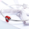 Never Give Up Red Heart 925 Sterling Silver Bead Charm - jolics