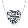 Openwork Life Tree Heart 925 Sterling Silver Charm - jolics