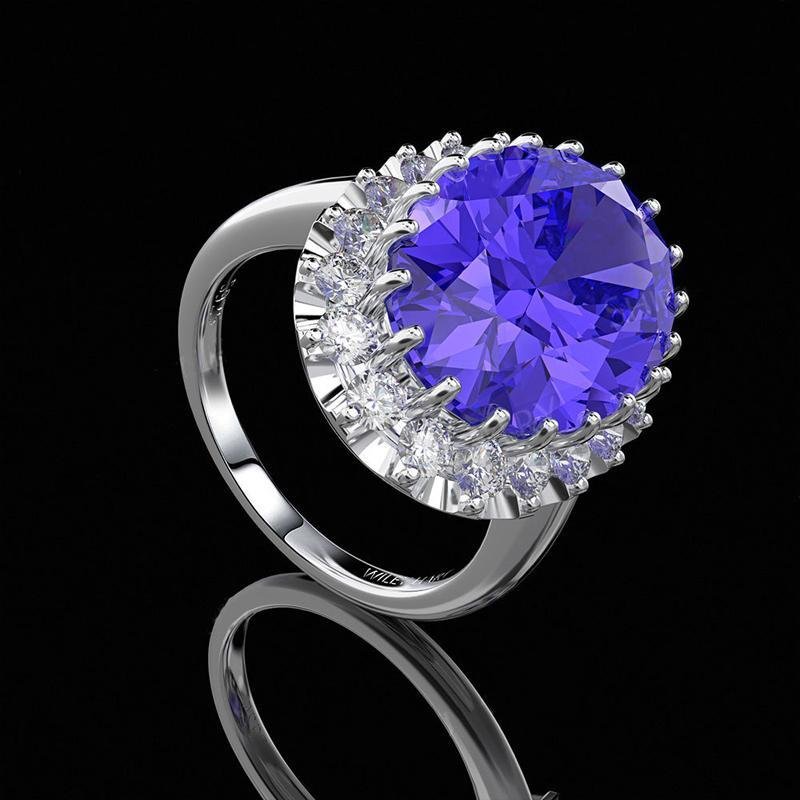 Oval Flower Design Luxury Ring - jolics