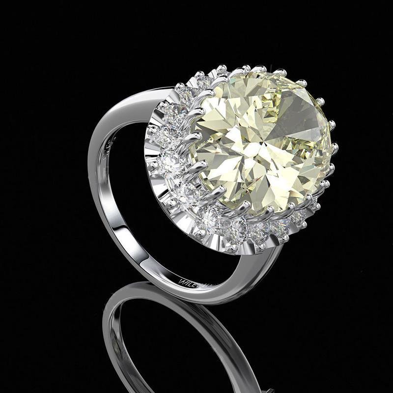 Oval Flower Design Luxury Ring - jolics