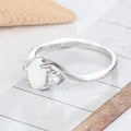 Oval Three Stone Bypass Opal Ring - jolics