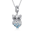 Owl 925 Sterling Silver Dangle Charm - jolics