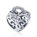 Padlock Heart 925 Sterling Silver Bead Charm - jolics