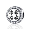 Paw Print 925 Sterling Silver Bead Charm - jolics