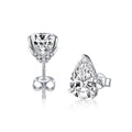 Pear Cut 925 Sterling Silver Stud Earrings - jolics