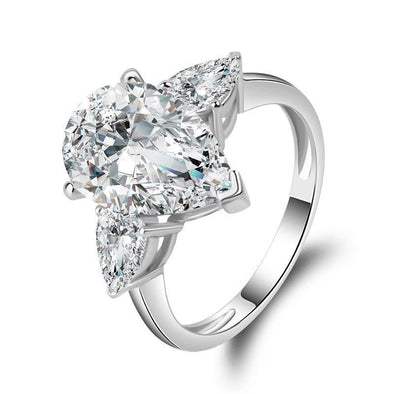 Pear Cut Classic Three Stone Ring - jolics