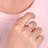 Pear Cut Halo Created White Sapphire Wedding Set - jolics