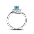 Pear Cut Topaz Stone Bypass Ring - jolics