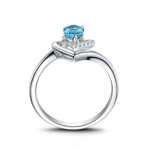 Pear Cut Topaz Stone Bypass Ring - jolics