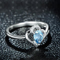 Pear Cut Topaz Stone Bypass Ring - jolics