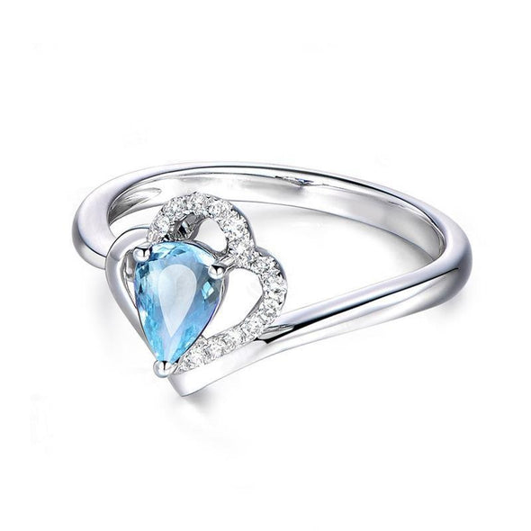 Pear Cut Topaz Stone Bypass Ring - jolics