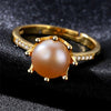 Pearl Gold Open Ring - jolics