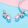 Pink Bowknot 925 Sterling Silver Dangle Charm - jolics