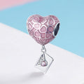 Pinky Love Letter 925 Sterling Silver Dangle Charm - jolics