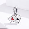 Poker Cards 925 Sterling Silver Dangle Charm - jolics