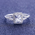 Princess Cut Halo Split Ring - jolics