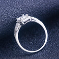 Princess Cut Halo Split Ring - jolics